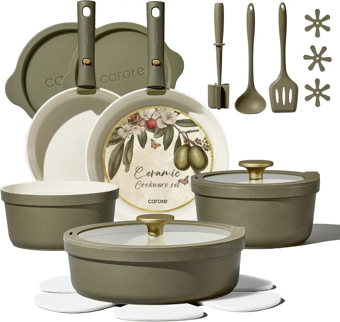 Carote white granite cookware set